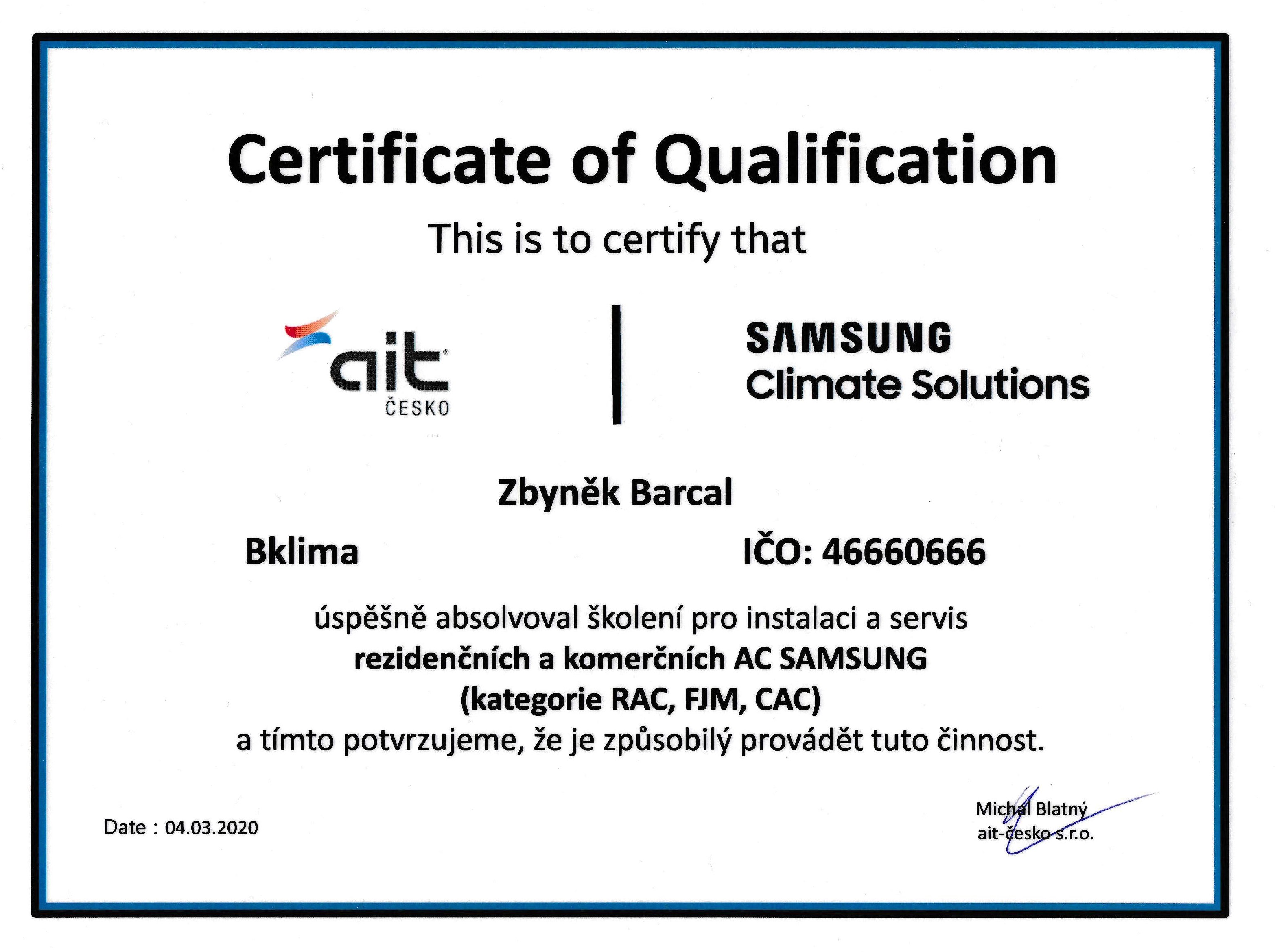 Sinclair certifik�t